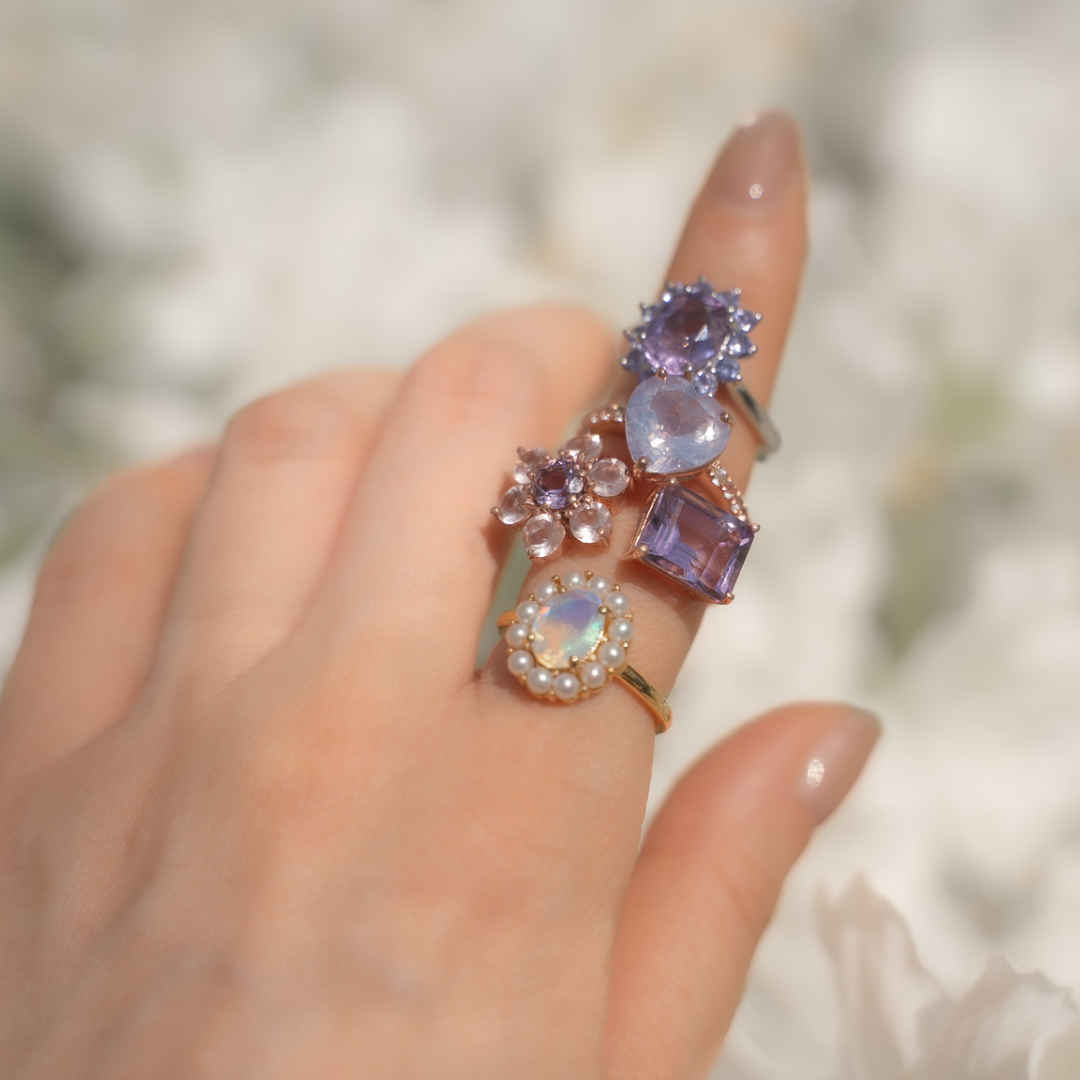 ELEGANCE HEART RING(ラベンダーアメシスト)