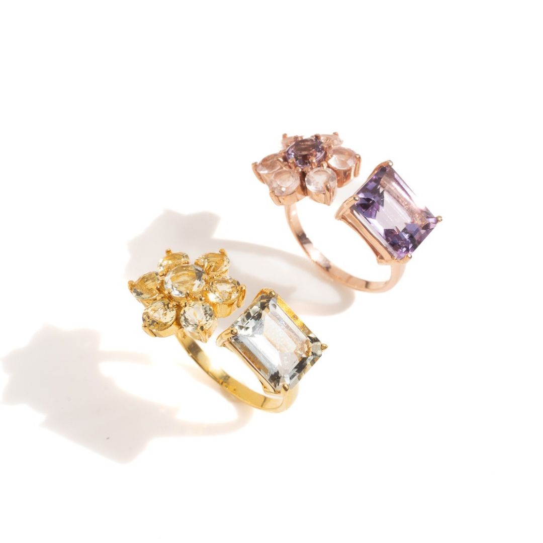 FLOWER OPEN RING(Warm)