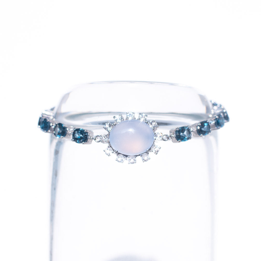 Blue Chalcedony, London Blue Topaz Bracelet