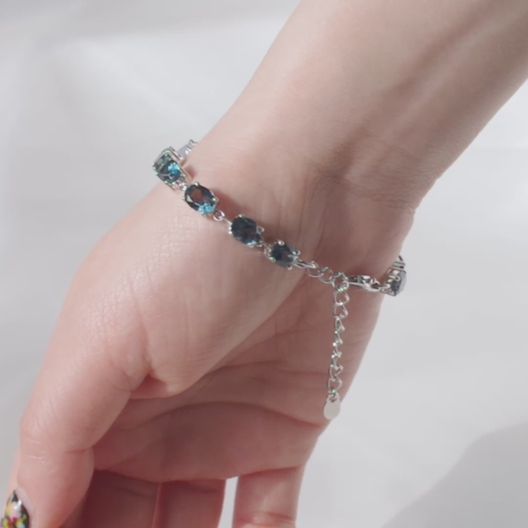 Blue Chalcedony, London Blue Topaz Bracelet – JEWEL PALETTE
