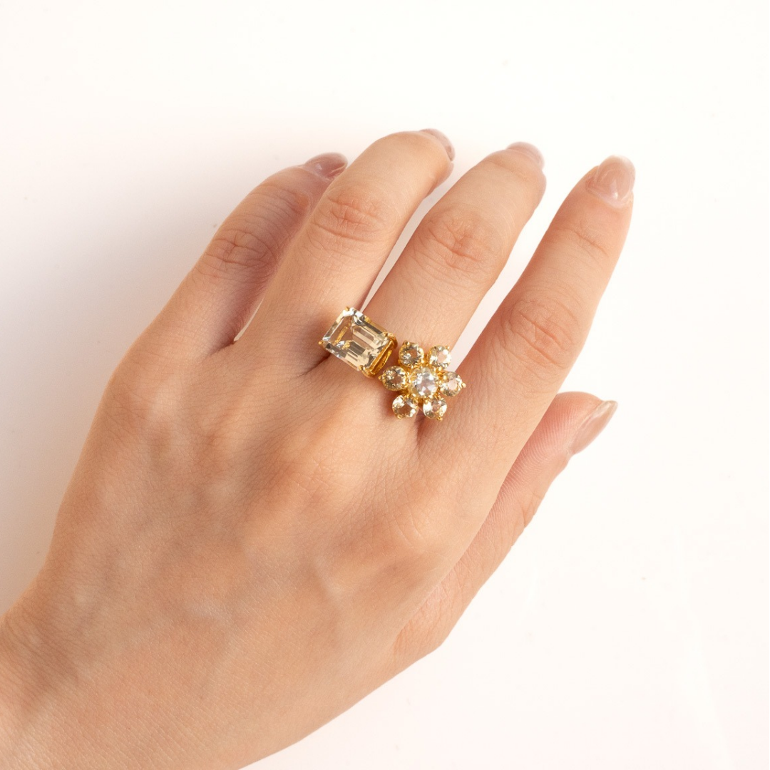 FLOWER OPEN RING(Cool)