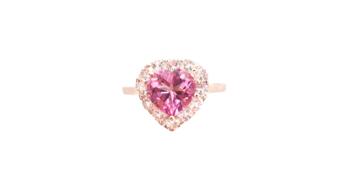 エレガントなハート型ピンクリング HEART RING(ピンクトパーズ) – JEWEL PALETTE