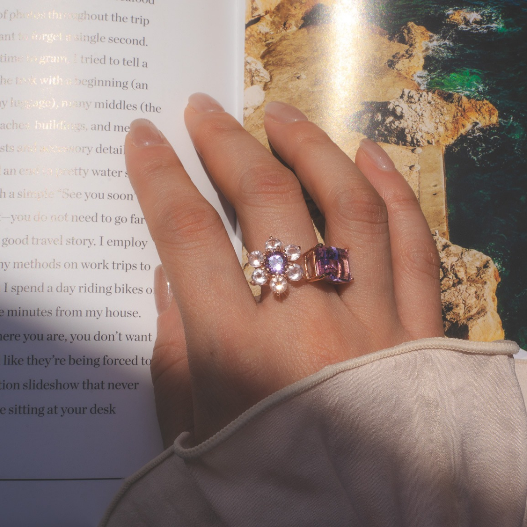 FLOWER OPEN RING(Warm)