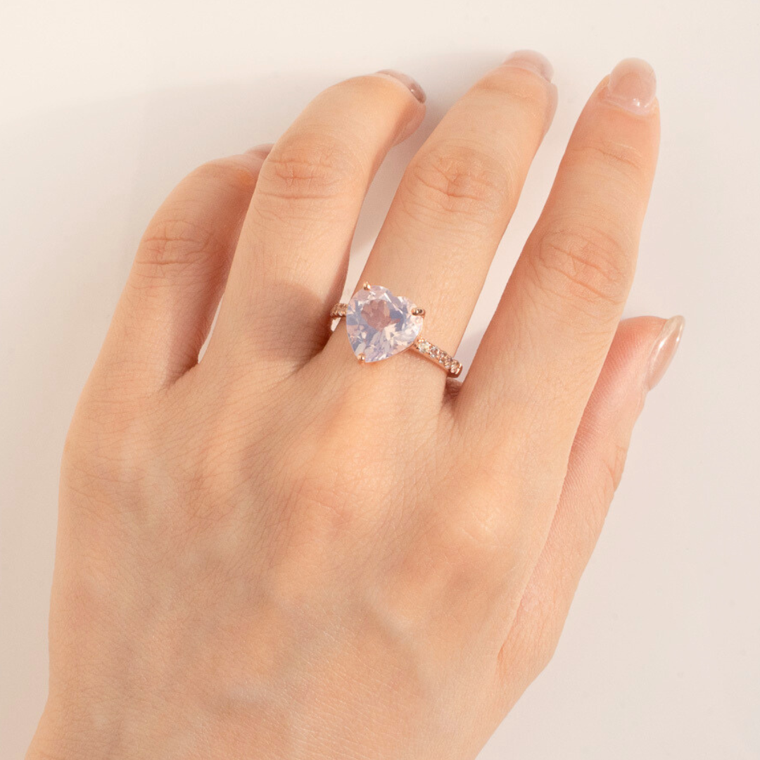 ELEGANCE HEART RING(ラベンダーアメシスト)
