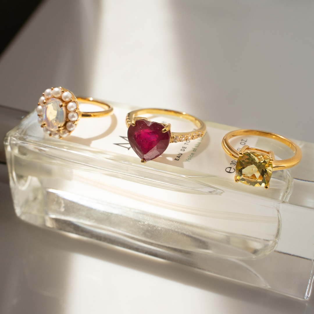 CUSHION RING(レモンクォーツ)