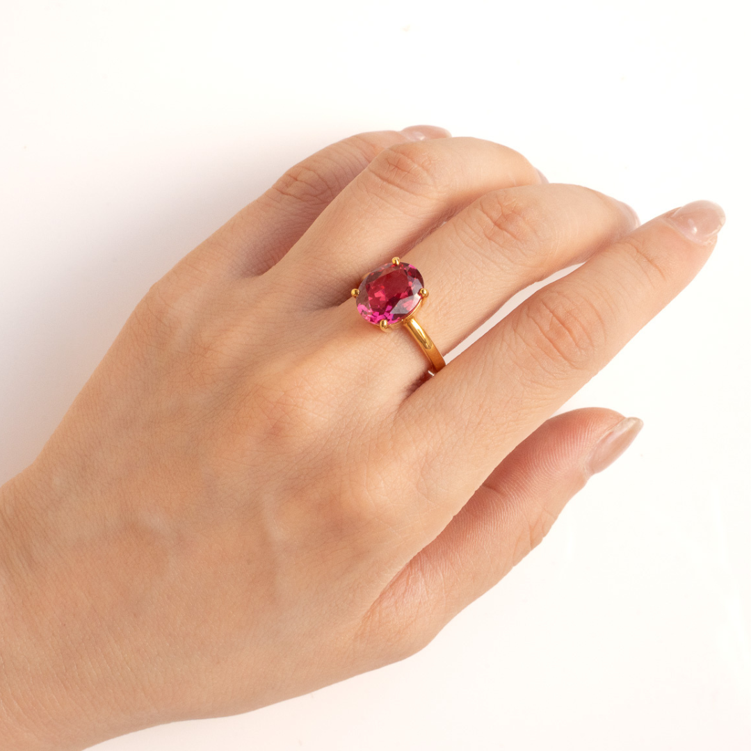 ONE DROP RING(ピンクトパーズ)