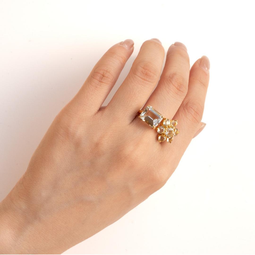 FLOWER OPEN RING(Cool)