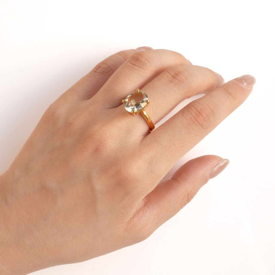 ONE DROP RING(グリーンアメシスト)