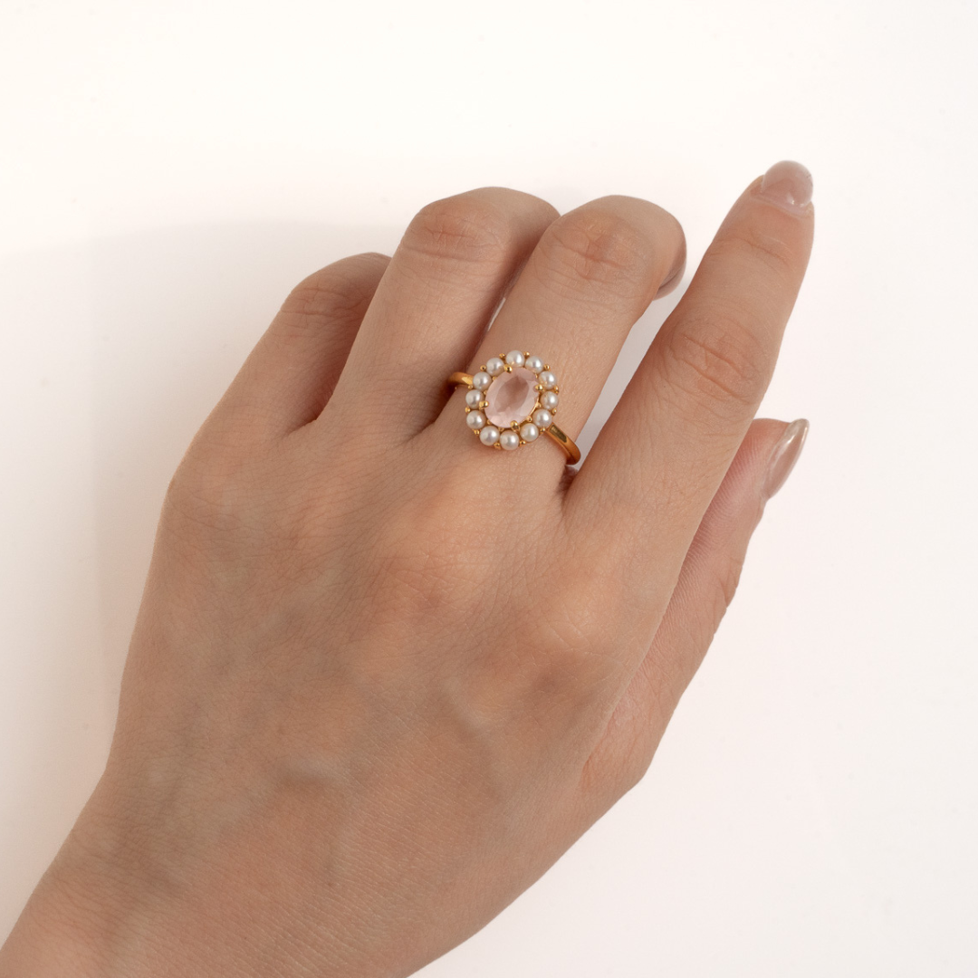 PEARL BOUQUET RING(ローズクォーツ)