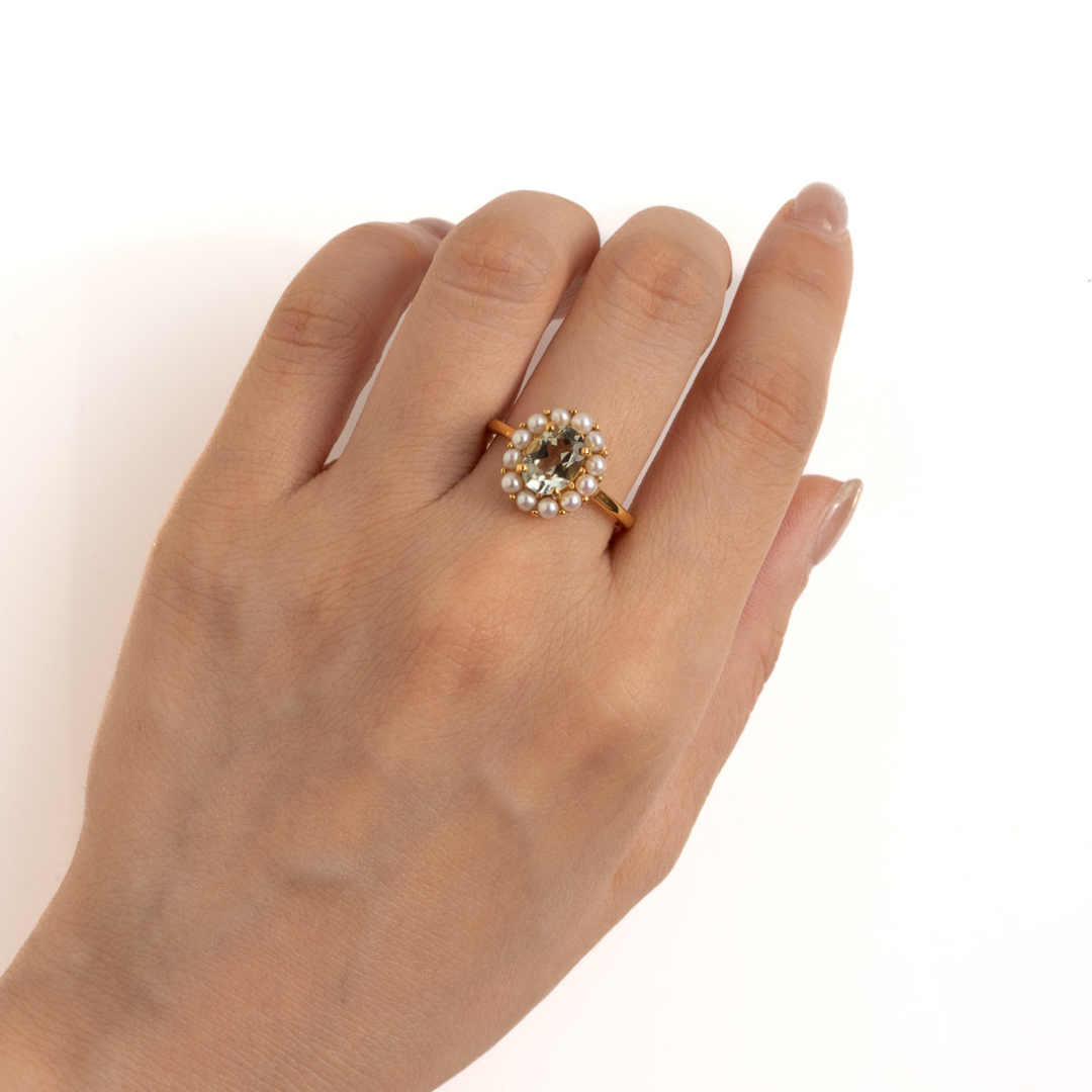 PEARL BOUQUET RING(グリーンアメシスト)