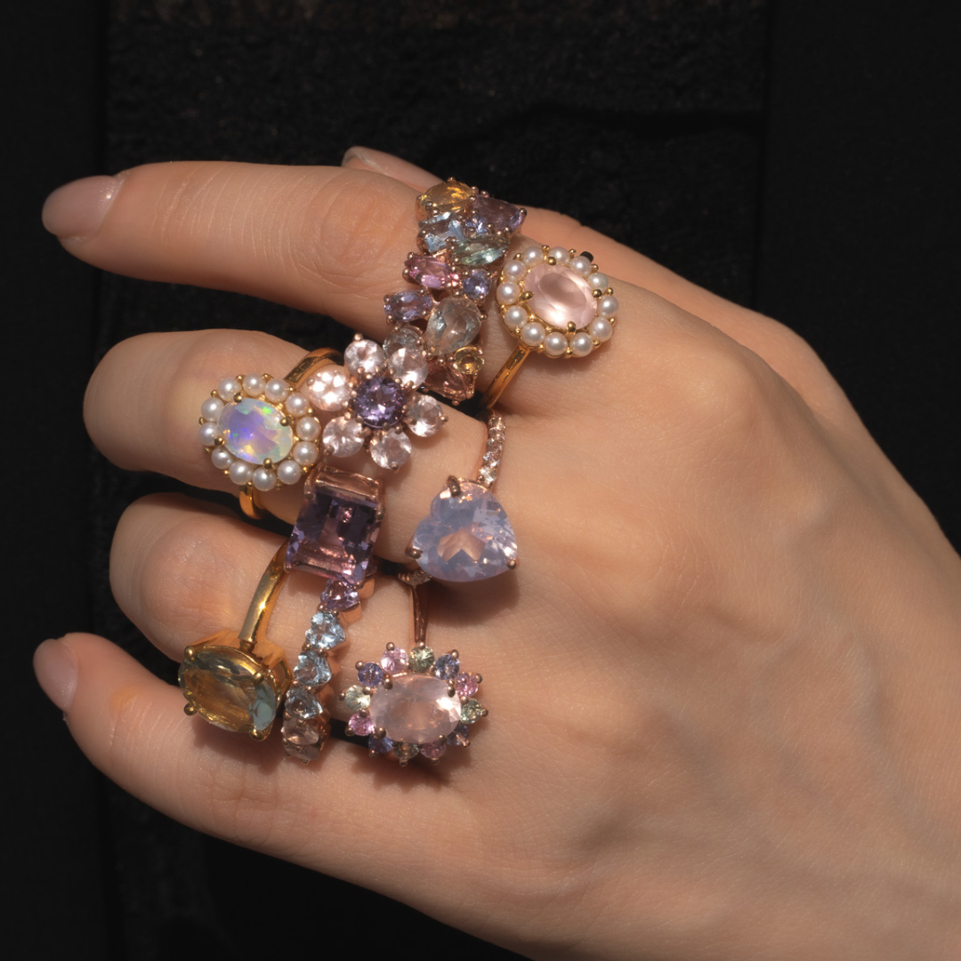 PEARL BOUQUET RING(ローズクォーツ)