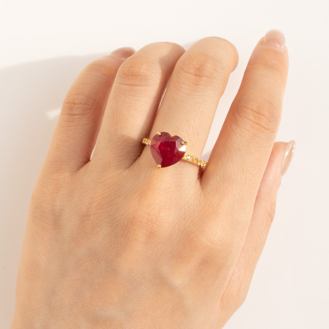 ELEGANCE HEART RING(ルビー)